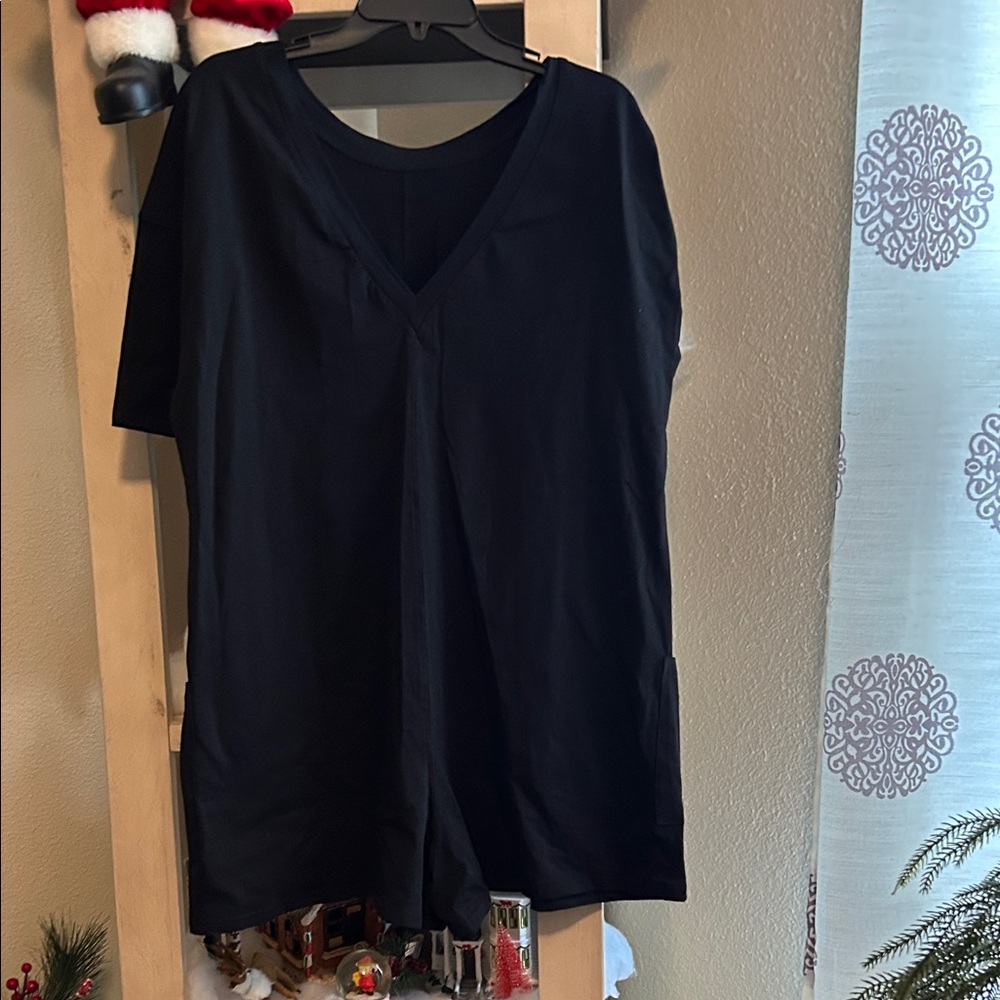 Classic Black V-Neck Women's Jumpsuit